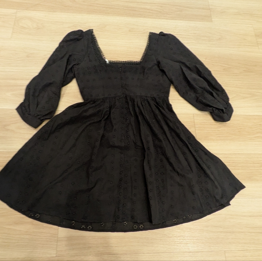 Pearl By Lela Rose - Black Square Neck - Mini Dress - Size 8